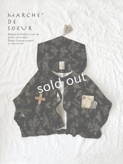 画像9: MARCHE' DE SOEUR／セーラ襟のタッセルちびコート・ボタニカルブラック