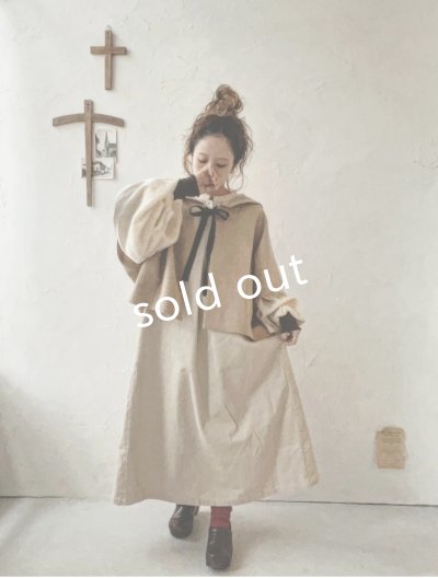 画像16: MARCHE' DE SOEUR/セーラ襟のタッセルちびコート・生成り