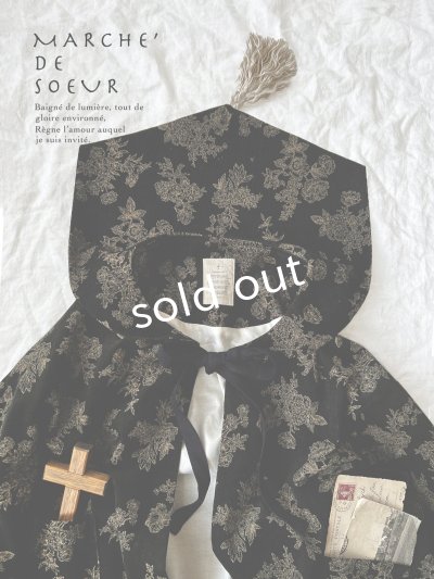 画像10: MARCHE' DE SOEUR／セーラ襟のタッセルちびコート・ボタニカルブラック