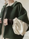 画像20: MARCHE' DE SOEUR／セーラ襟のタッセルちびコート・ボタニカルブラック