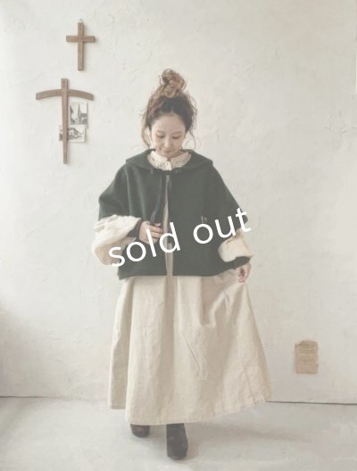 画像12: MARCHE' DE SOEUR/セーラ襟のタッセルちびコート・ダークグリーンモッサ