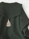 画像11: MARCHE' DE SOEUR／セーラ襟のタッセルちびコート・ダークグリーンモッサ