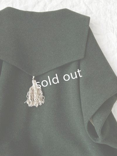 画像11: MARCHE' DE SOEUR/セーラ襟のタッセルちびコート・ダークグリーンモッサ