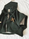 画像7: MARCHE' DE SOEUR／セーラ襟のタッセルちびコート・ダークグリーンモッサ