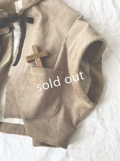 画像10: MARCHE' DE SOEUR/セーラ襟のタッセルちびコート・シナモンコーデュロイ