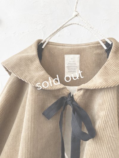 画像3: MARCHE' DE SOEUR/セーラ襟のタッセルちびコート・シナモンコーデュロイ