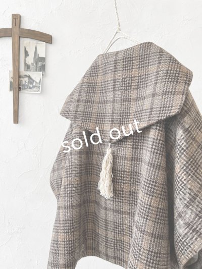 画像6: MARCHE' DE SOEUR/セーラ襟のタッセルちびコート・ブラウンチェック