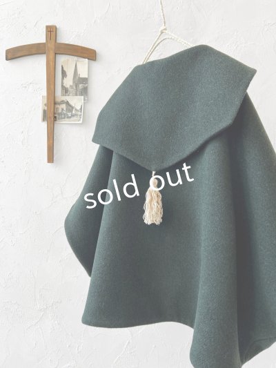 画像5: MARCHE' DE SOEUR/セーラ襟のタッセルちびコート・ダークグリーンモッサ