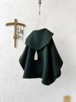 画像4: MARCHE' DE SOEUR／セーラ襟のタッセルちびコート・ダークグリーンモッサ (4)