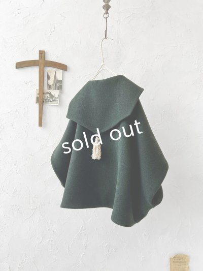 画像4: MARCHE' DE SOEUR/セーラ襟のタッセルちびコート・ダークグリーンモッサ