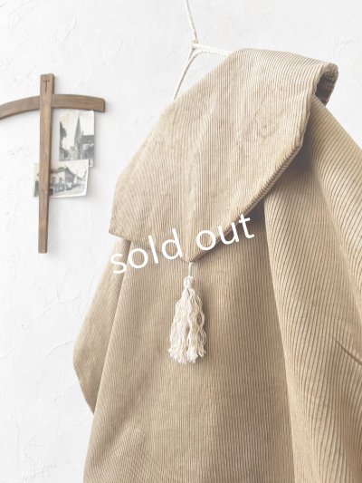 画像6: MARCHE' DE SOEUR/セーラ襟のタッセルちびコート・シナモンコーデュロイ