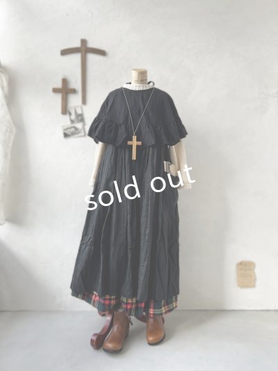 画像7: Avenue/フリルギャザーポンチョ・黒