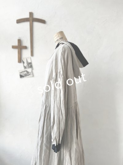 画像7: Avenue/フード付きギャザーワンピース・生成り