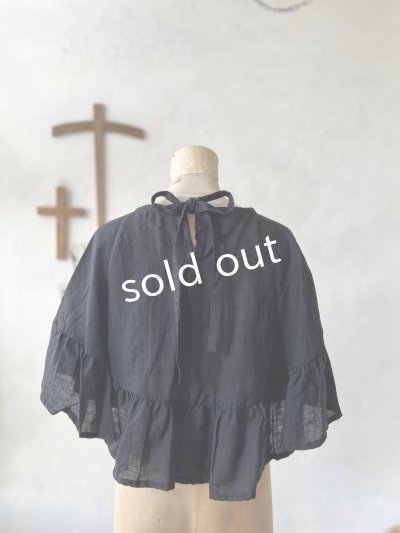 画像6: Avenue/フリルギャザーポンチョ・黒