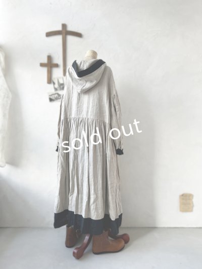 画像8: Avenue/フード付きギャザーワンピース・生成り