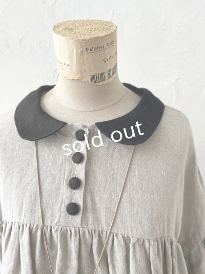 画像3: Avenue/丸襟ギャザーワンピース・生成り