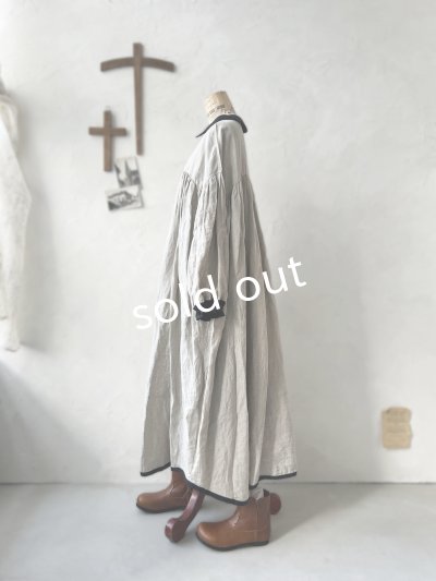 画像4: Avenue/丸襟ギャザーワンピース・生成り