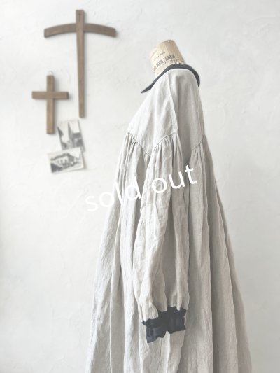 画像5: Avenue/丸襟ギャザーワンピース・生成り