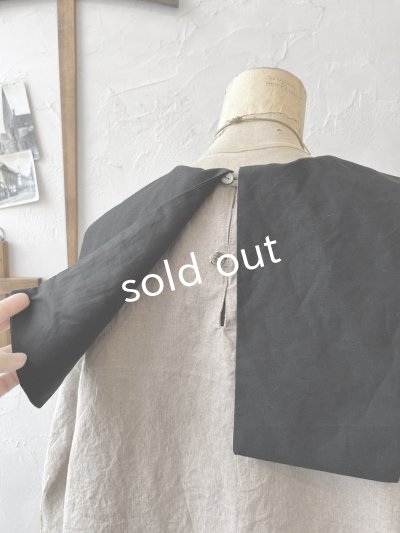 画像9: je suis comme je suis/ビブカラーブラウス・生成り×黒襟