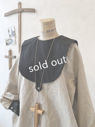 画像3: je suis comme je suis/ビブカラーブラウス・生成り×黒襟