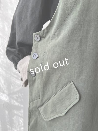 画像3: je suis comme je suis/パイピングポケットサロペット・モス