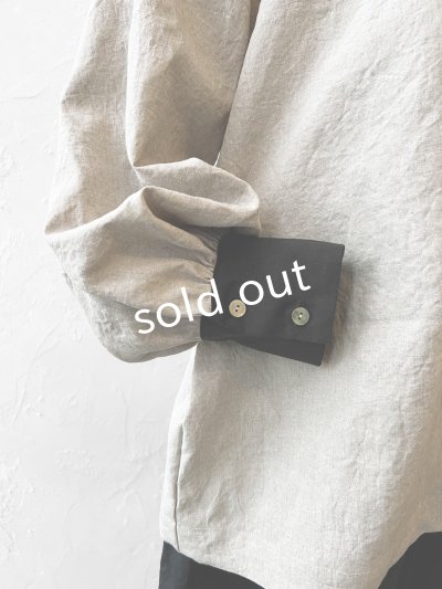 画像4: je suis comme je suis/ビブカラーブラウス・生成り×黒襟