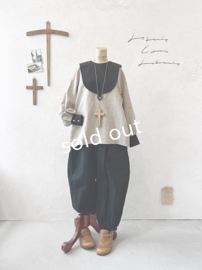 画像3: je suis comme je suis/ワイドファティーグパンツ・黒