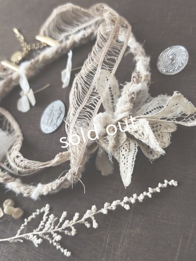 画像4: toromeco/アンティークレースと草木染めネックレス