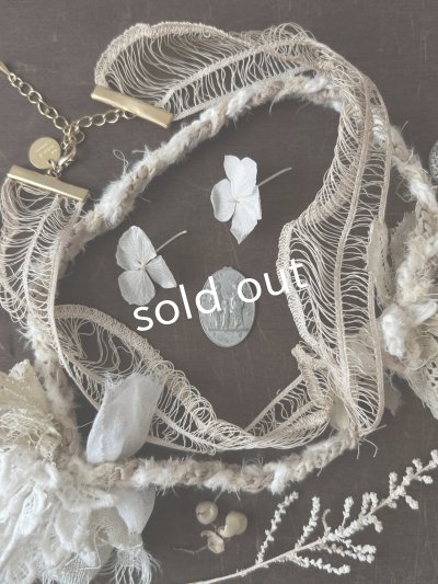 画像6: toromeco/アンティークレースと草木染めネックレス
