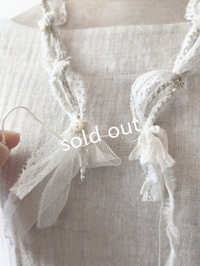 画像7: toromeco／アンティークレースと天然石のラリエット