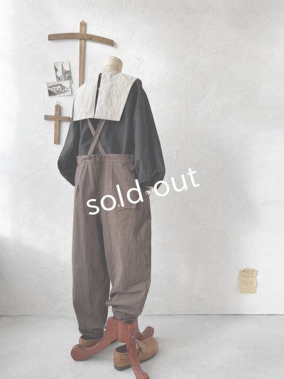 画像7: je suis comme je suis/サスペンダーパンツ・ブラウン