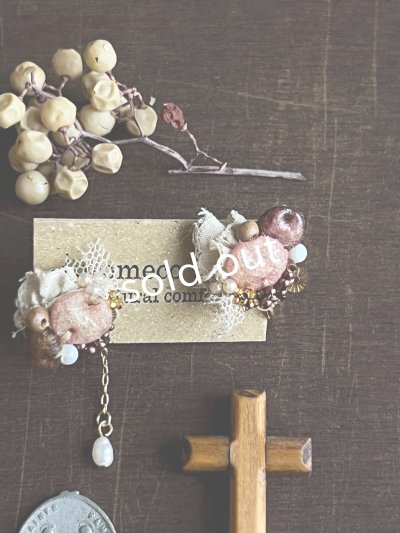 画像8: toromeco／”tsubuto” スフレスパンコールのイヤリング ・ピンクブラウン