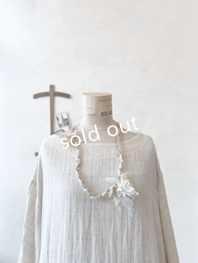 画像7: toromeco/アンティークレースと草木染めネックレス