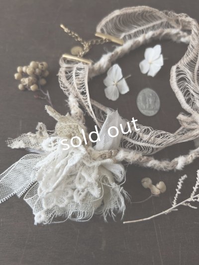 画像3: toromeco/アンティークレースと草木染めネックレス