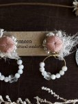 画像6: toromeco／アンティークシルクと天然石イヤリング・サーモンピンク