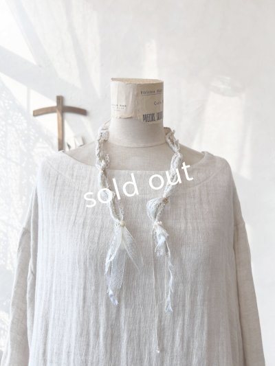 画像6: toromeco／アンティークレースと天然石のラリエット