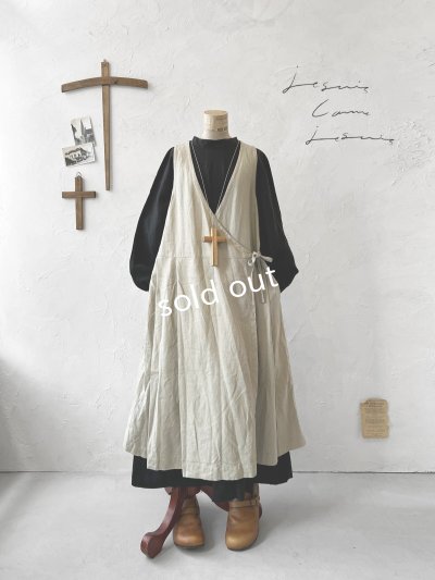 画像1: je suis comme je suis/カシュクールドレス・ナチュラル