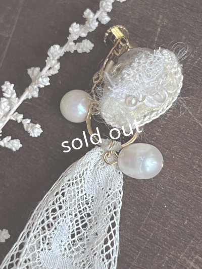 画像9: toromeco／草木染め ”tane” 2wayレースタッセルイヤリング