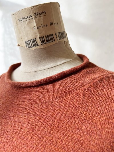 画像6: SO／胸ポケットニットプルオーバー・ダークオレンジ