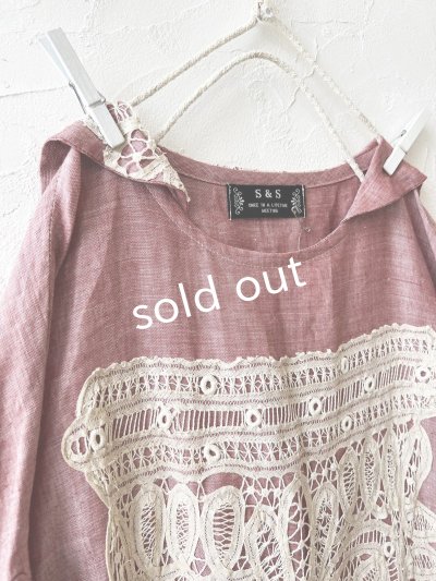 画像6: shizuka's／アンティークレースのセーラー襟ワンピース