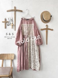 shizuka's／アンティークレースのセーラー襟ワンピース