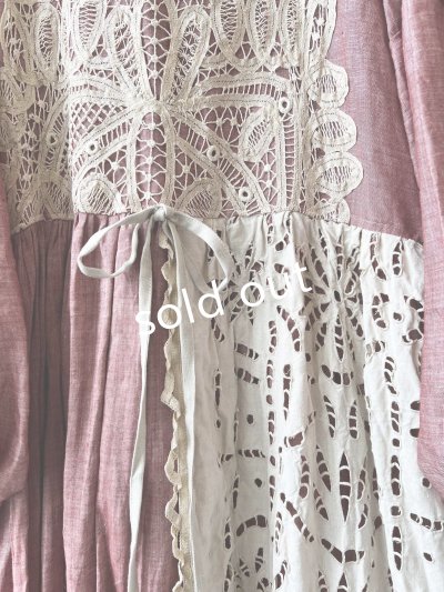 画像4: shizuka's／アンティークレースのセーラー襟ワンピース