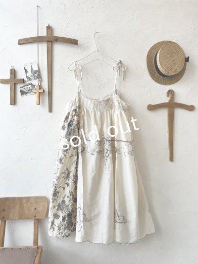 画像8: shizuka's／アンティークレースのキャミワンピース