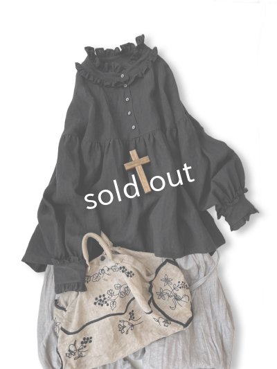 画像6: kosatofuku/フリルカラーブラウス・ブラック