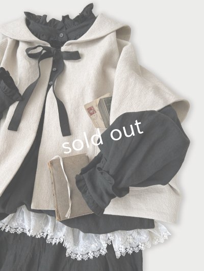 画像15: MARCHE' DE SOEUR/セーラ襟のタッセルちびコート・生成り