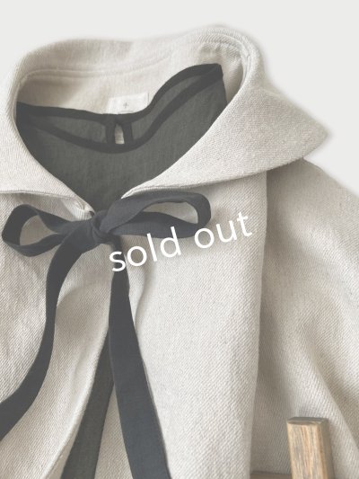 画像12: MARCHE' DE SOEUR/セーラ襟のタッセルちびコート・生成り