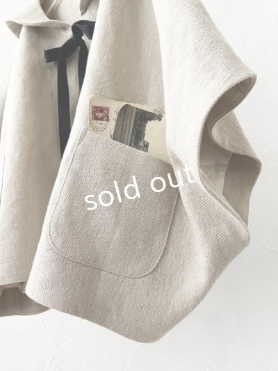 画像8: MARCHE' DE SOEUR/セーラ襟のタッセルちびコート・生成り