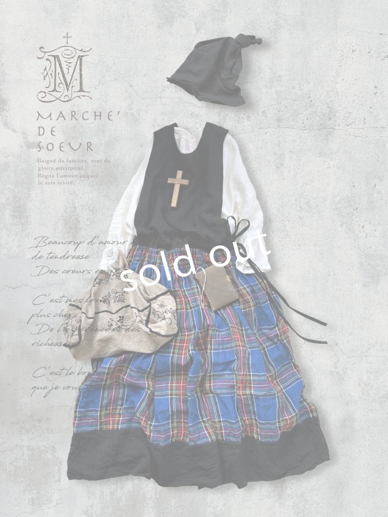 画像2: MARCHE' DE SOEUR／バッククロスワンピース・ブルータータン (2)