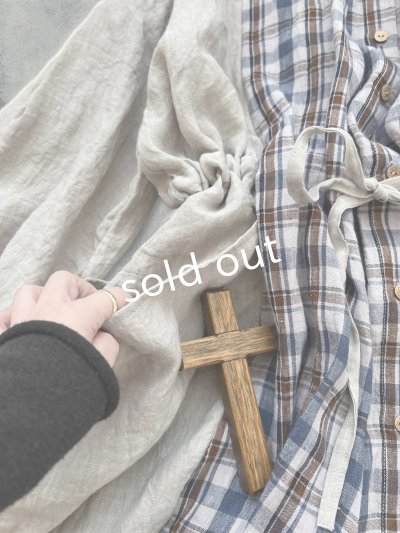 画像6: 【30%OFF】MARCHE' DE SOEUR／祈りのワンピース・ブルーチェック