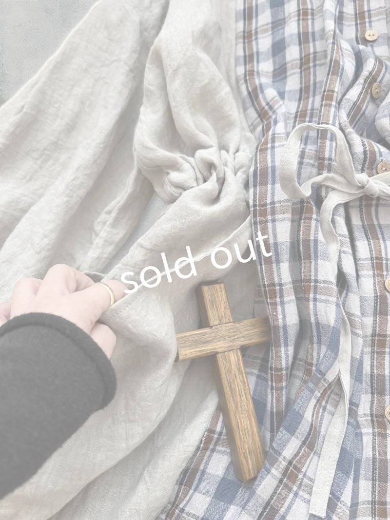 画像6: 【30%OFF】MARCHE' DE SOEUR／祈りのワンピース・ブルーチェック (6)
